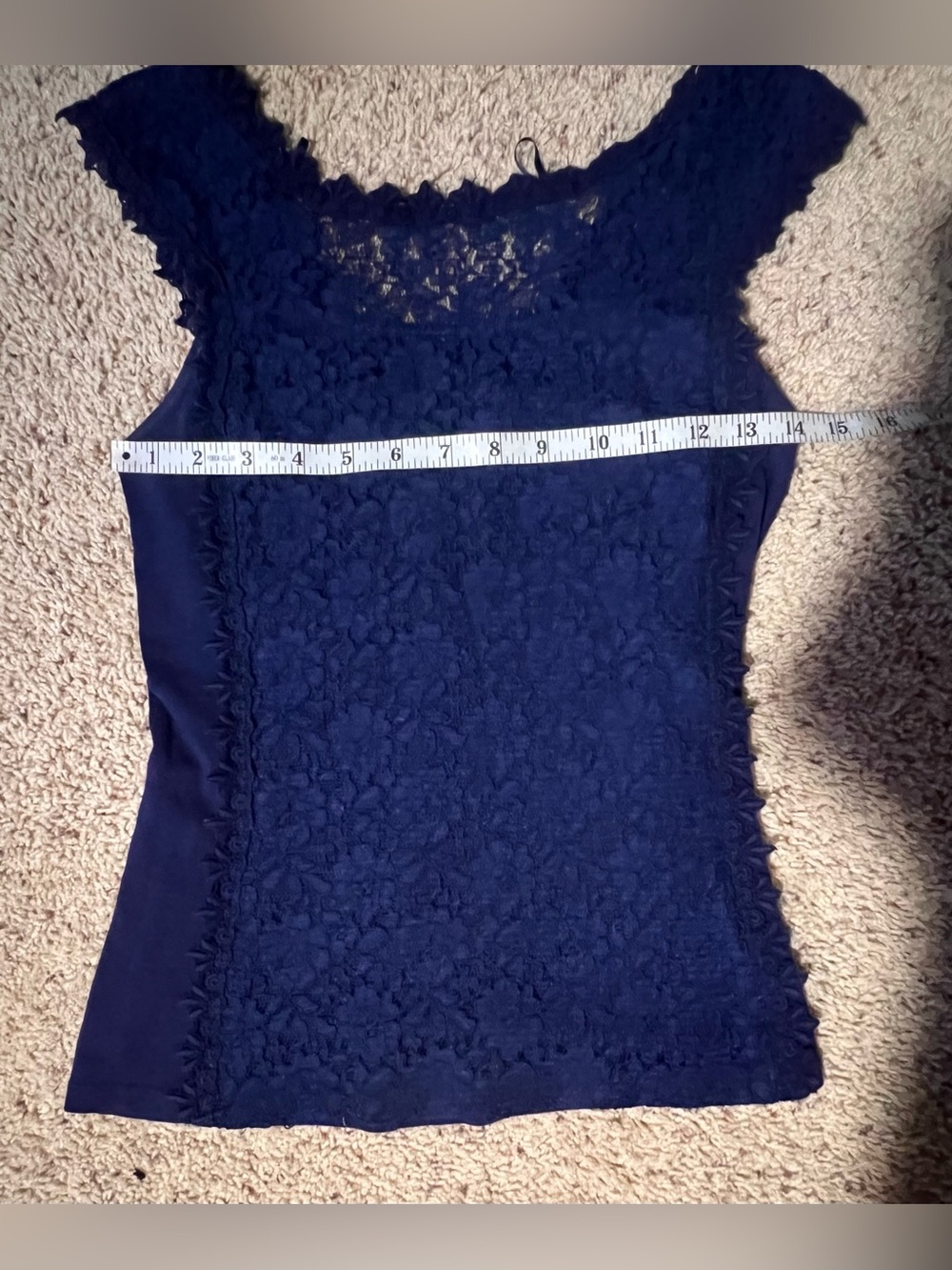 Express Navy Blue Lace tank - Picture 3 of 8